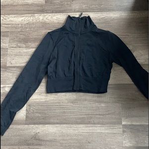 Miss silver crop athletic jacket size s/m.